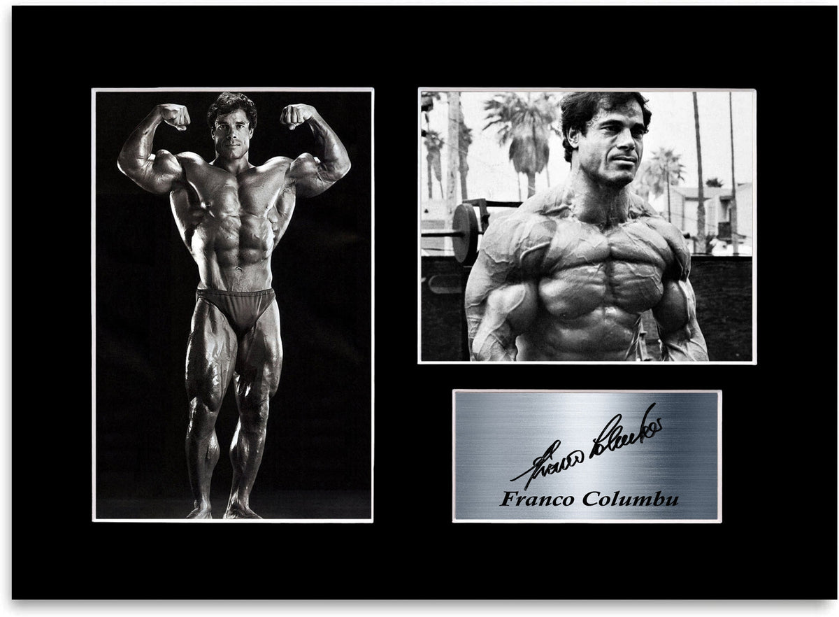 Franco Columbu Signed Photo Display Mount A4 Bodybuilding Gym Poster
