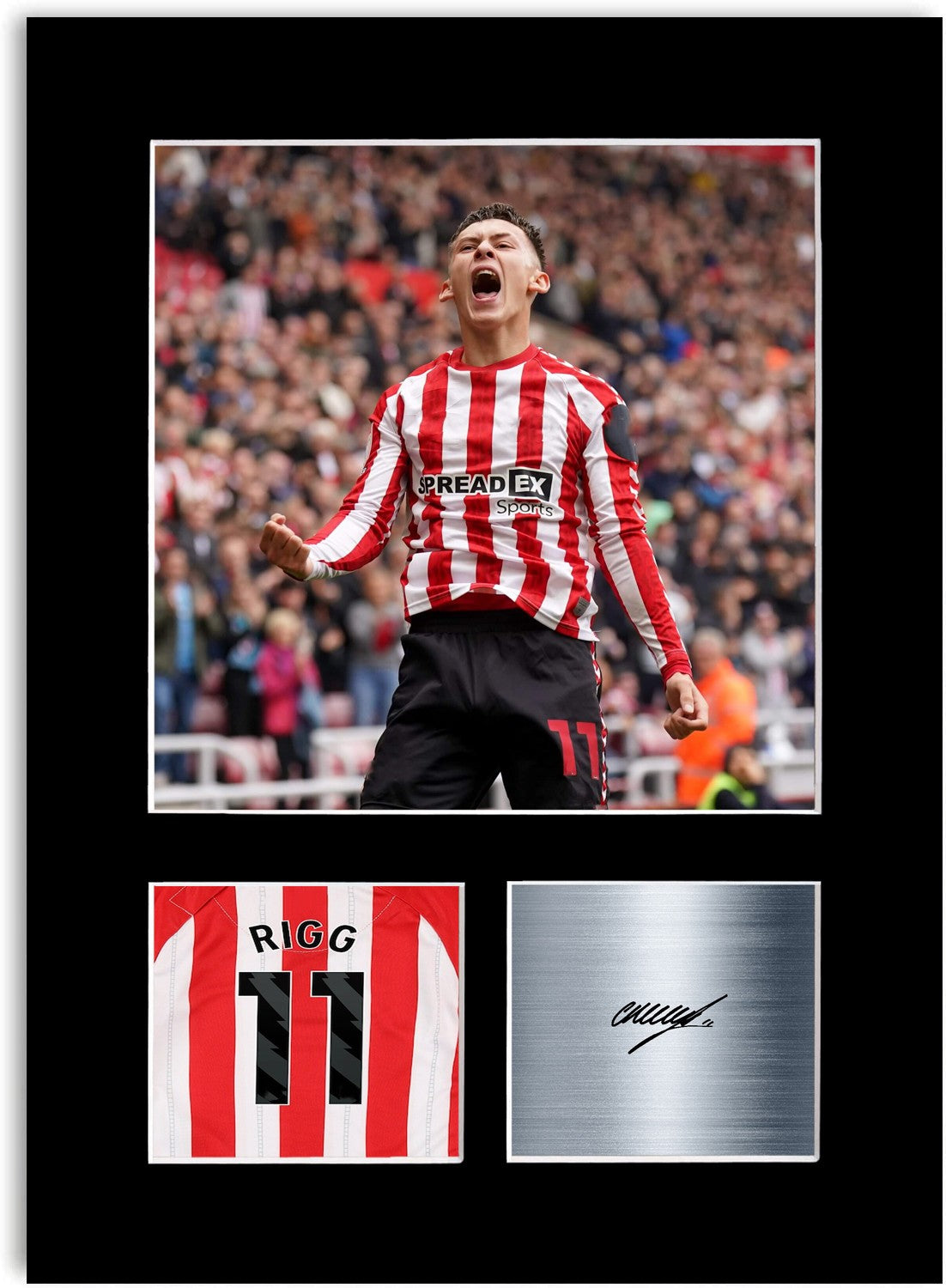 Chris Rigg Sunderland Player Poster Signed Photo Display Mount Print A4 Gift