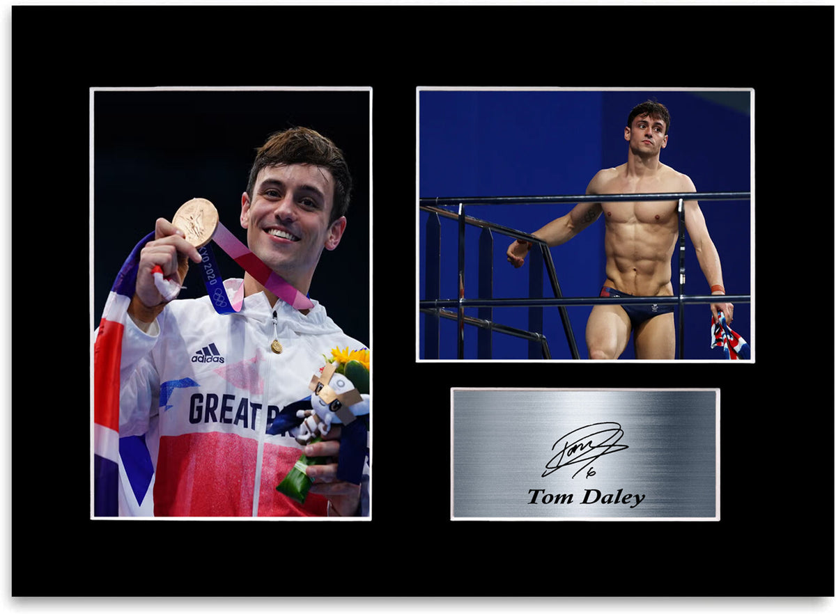 Tom Daley Olympics Diver Signed Autograph Photo Display Poster A4
