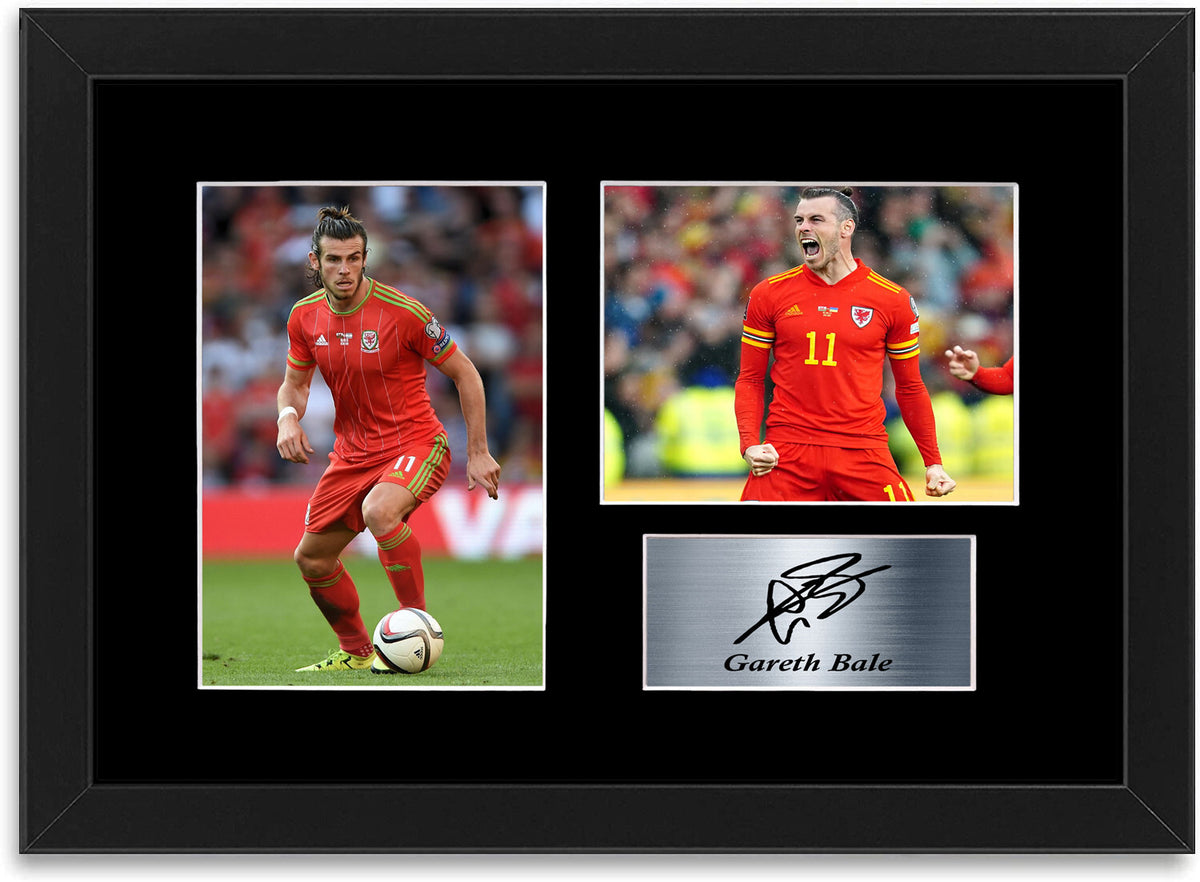 Gareth Bale Wales Football A4 Printed Signed Photo Display Framed Poster