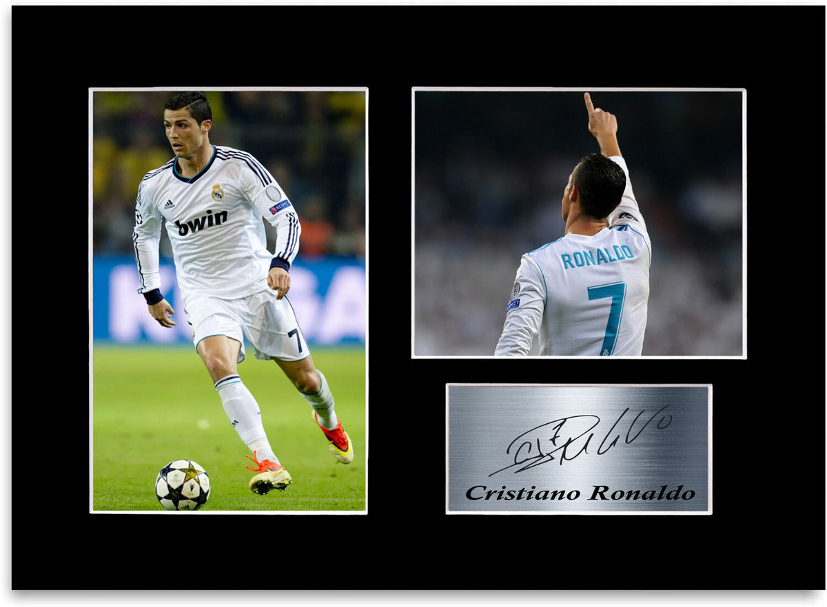 Cristiano Ronaldo Real Madrid Football Player A4 Signed Photo Display Poster