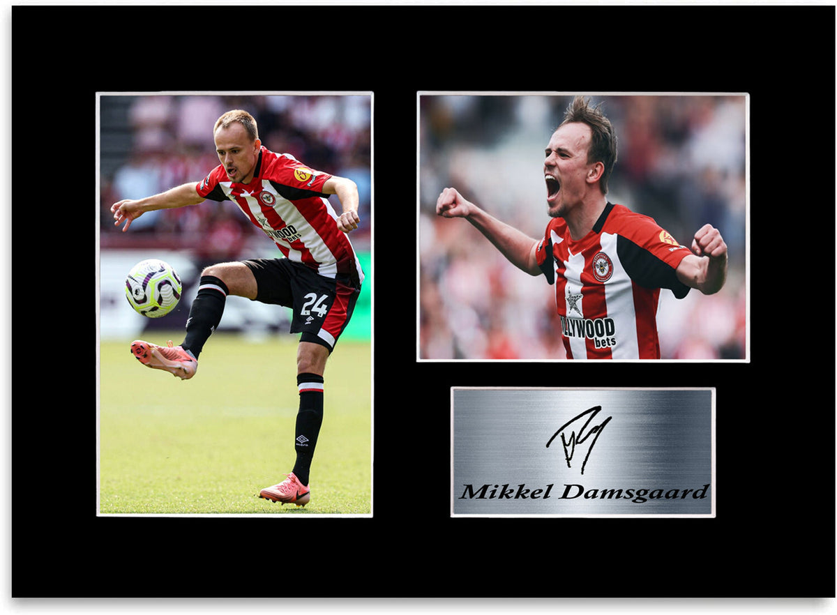 Mikkel Damsgaard Brentford Player framed print by LJW Prints