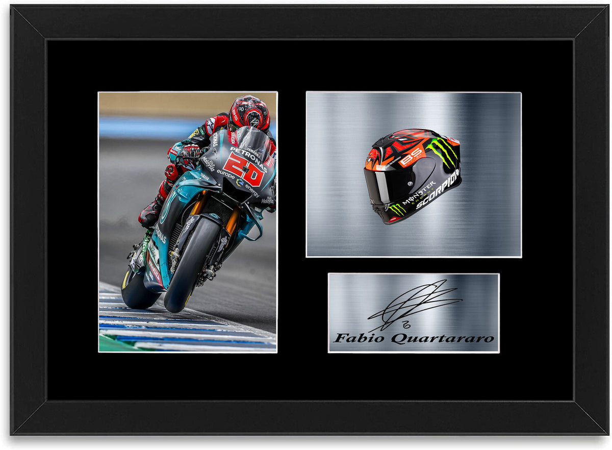 Fabio Quartararo MotoGP 2021 Champion A4 Signed Photo Display Mount Framed
