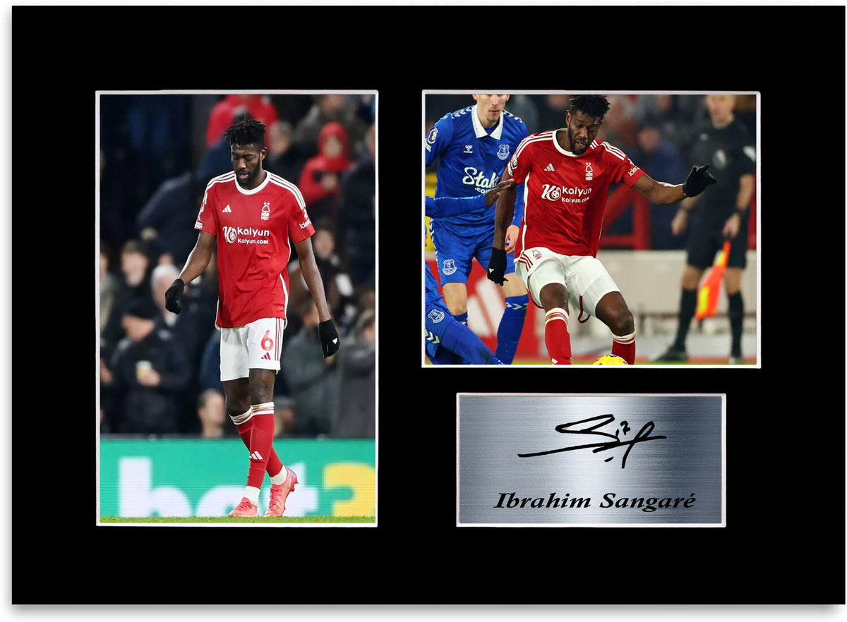 Ibrahim Sangare Nottingham Forest Player framed print by LJW Prints