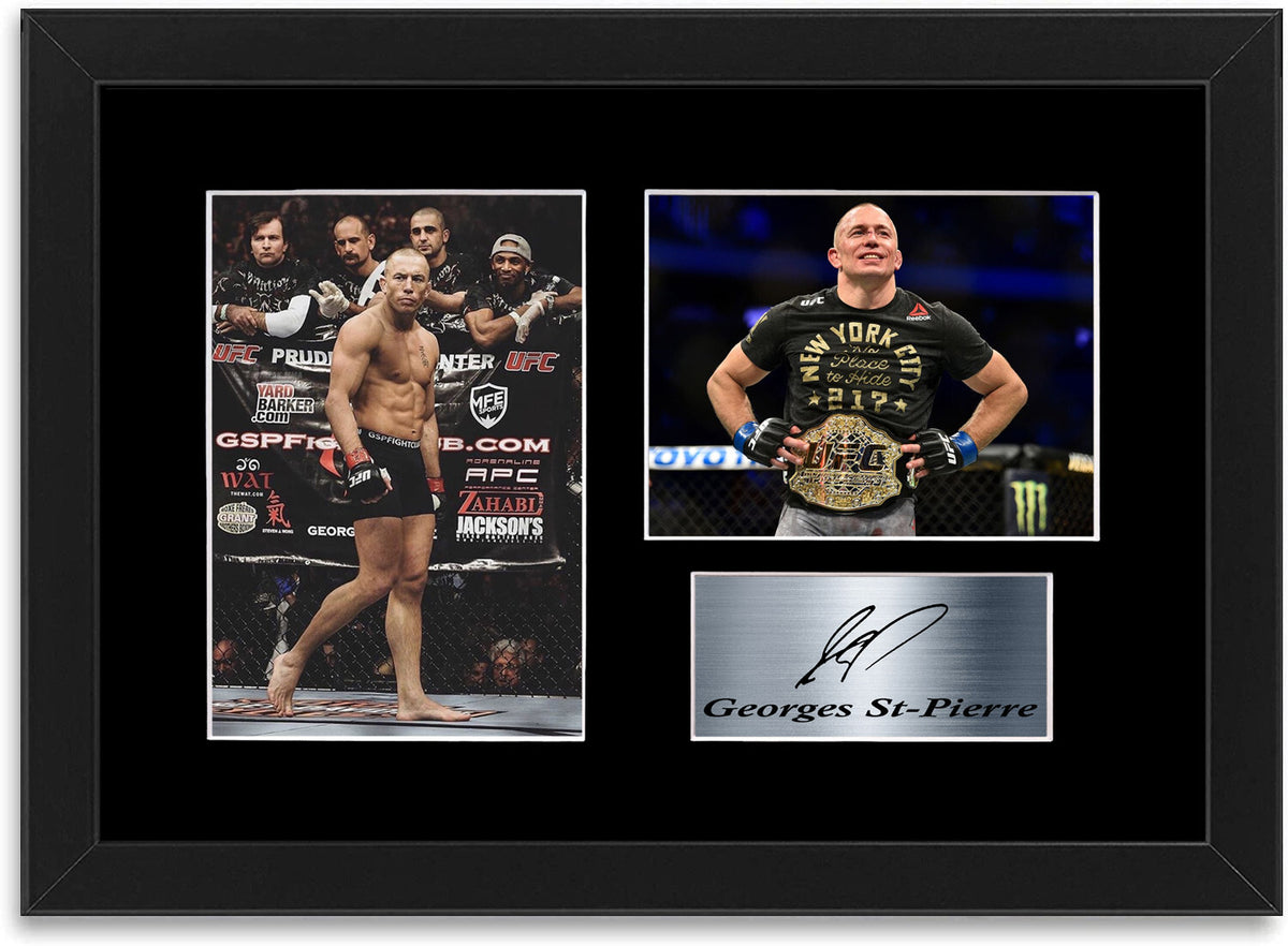 Georges St Pierre GSP MMA UFC Champion framed print by LJW Prints