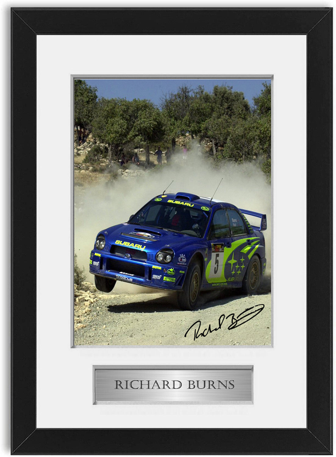 Richard Burns World Rally Champion Signed Photo Display Mount Poster A4 Framed