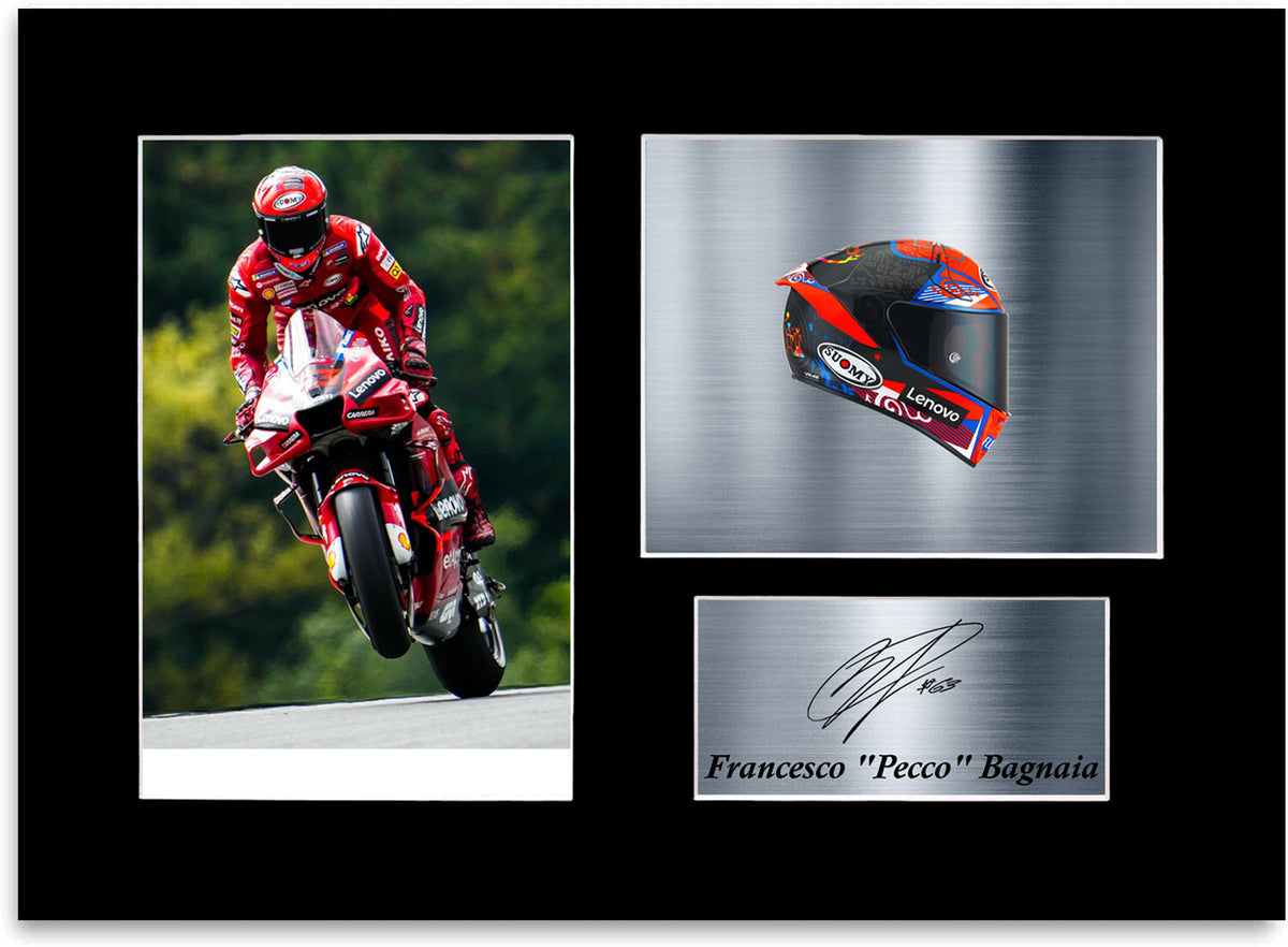 Francesco Bagnaia MotoGP Champion A4 Signed Autograph Photo Display Mount Gift
