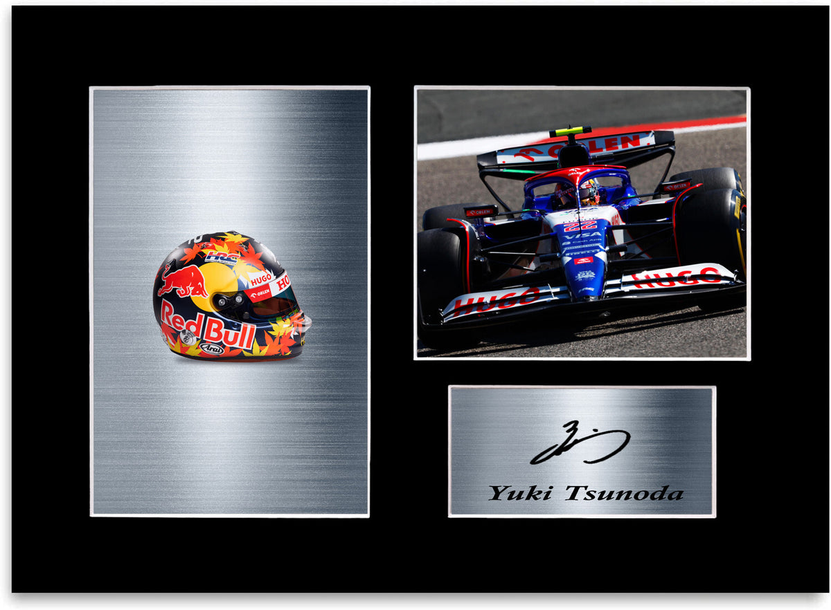 Yuki Tsunoda 2024 For F1 Racing Fans mounted display by LJW Prints