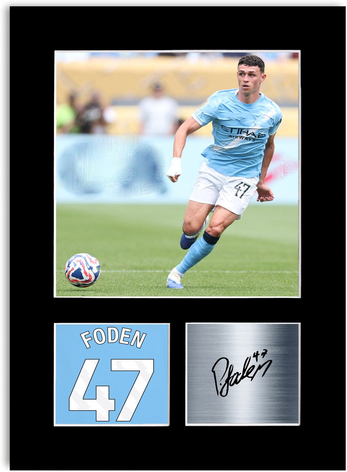 Phil Foden Football Player Poster Signed Photo Display Mount Print A4 Gift