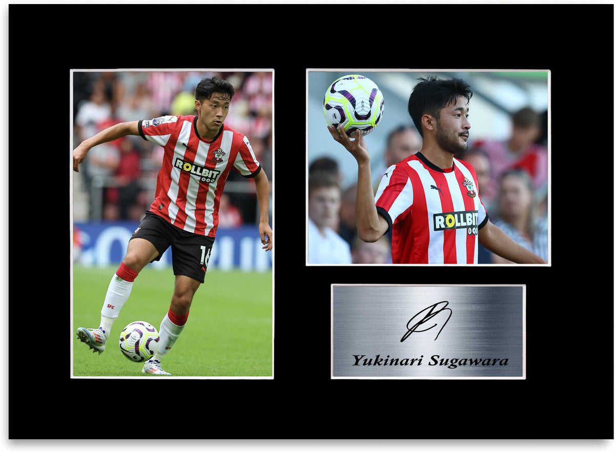 Yukinari Sugawara Southampton Player framed print by LJW Prints