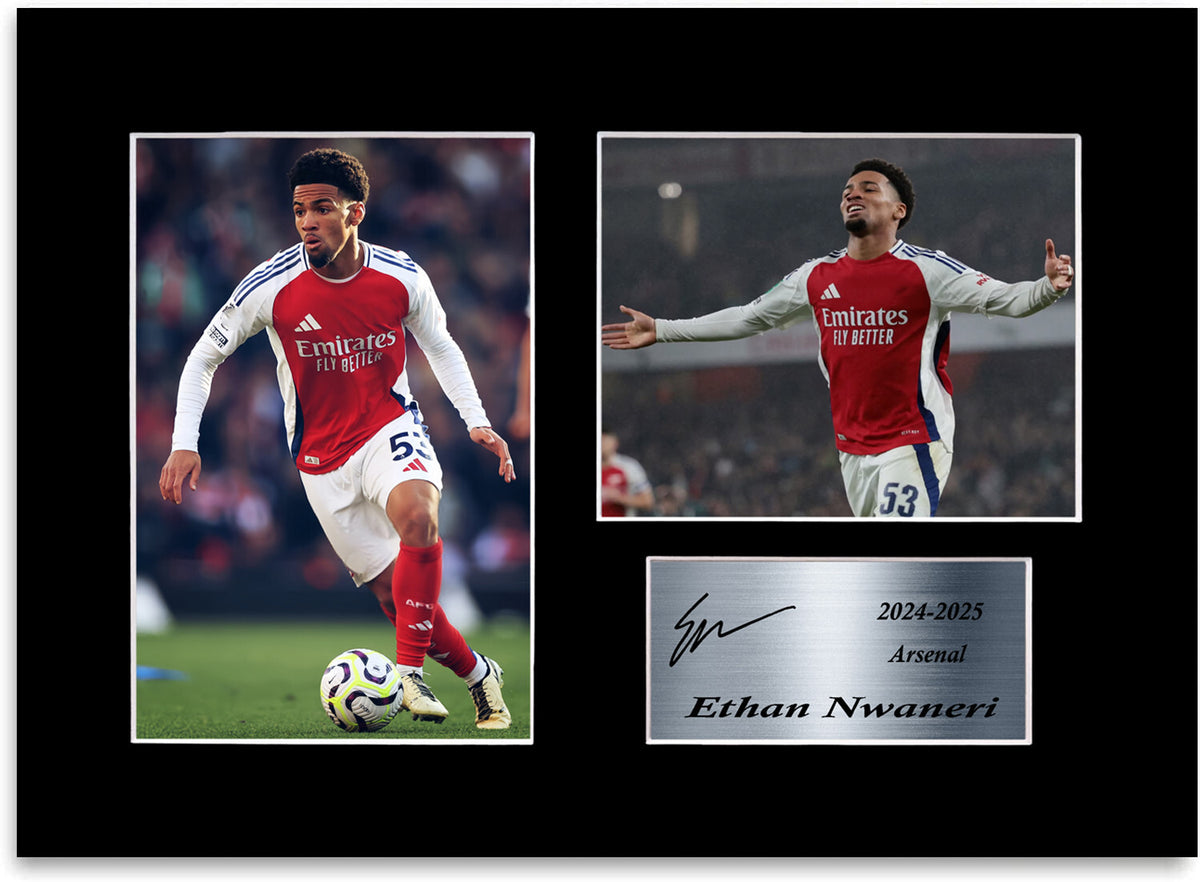 Ethan Nwaneri Arsenal Player Printed mounted display by LJW Prints