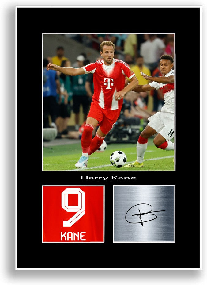 Harry Kane Football Player Poster Signed Print Photo A4 Wall Art Gift Idea