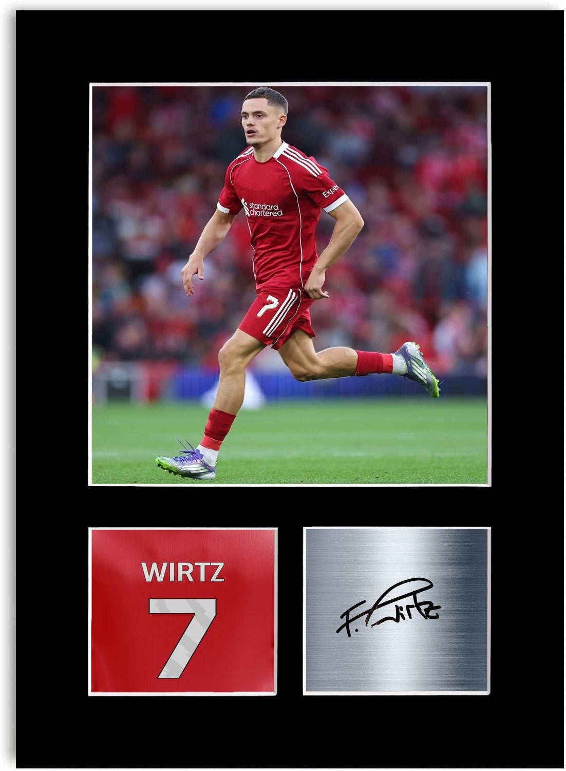 Florian Wirtz Liverpool Player Poster Signed Photo Display Mount Print A4