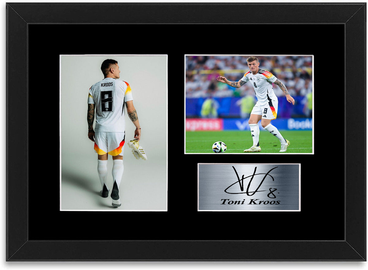 Toni Kroos Germany Euro 2024 Football Player framed print by LJW Prints