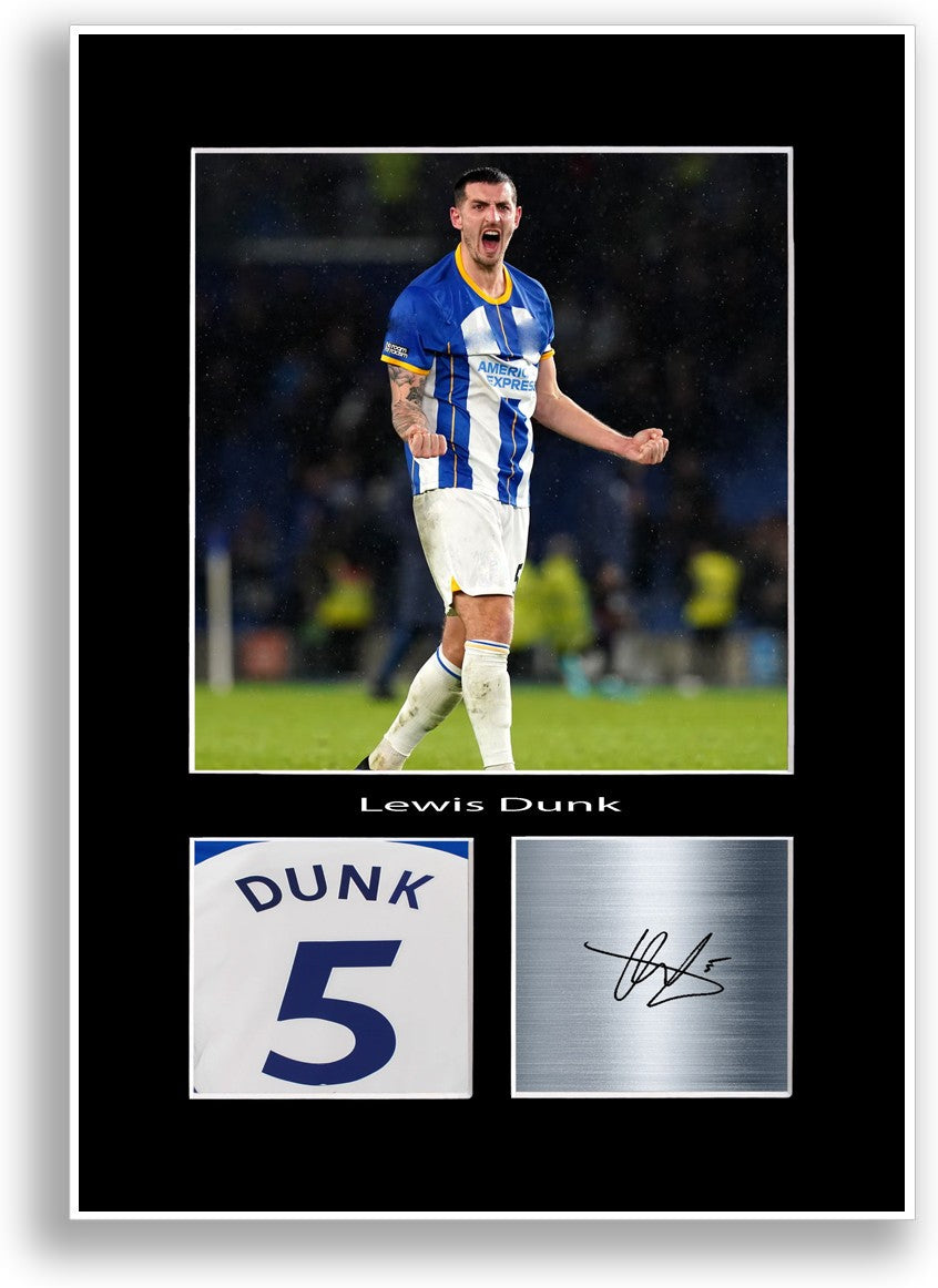 Lewis Dunk Football Player Poster Signed Print Photo A4 Wall Art Gift Idea