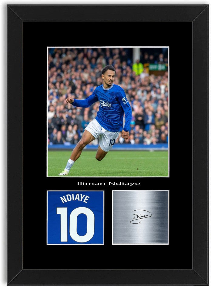 Iliman Ndiaye Football Player Poster Signed Print Photo A4 Wall Art Framed