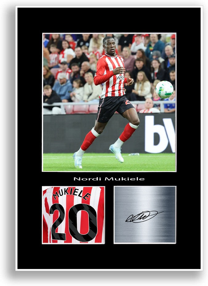 Nordi Mukiele Football Player Poster Signed Print Photo A4 Wall Art Gift Idea