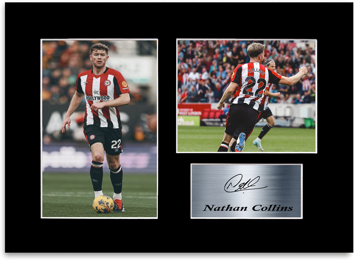 Nathan Collins Brentford Player framed print by LJW Prints