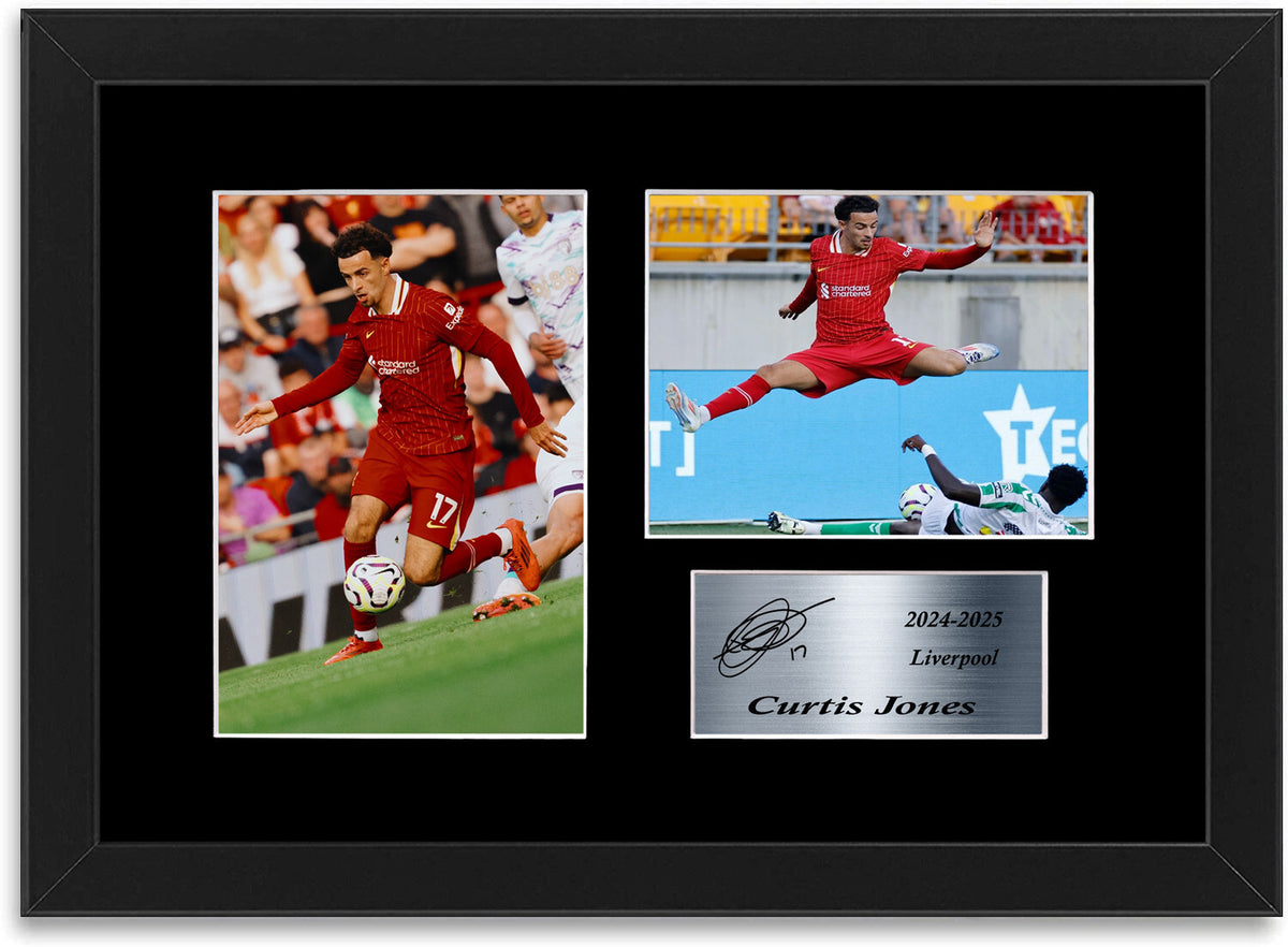 Curtis Jones Liverpool Player framed print by LJW Prints