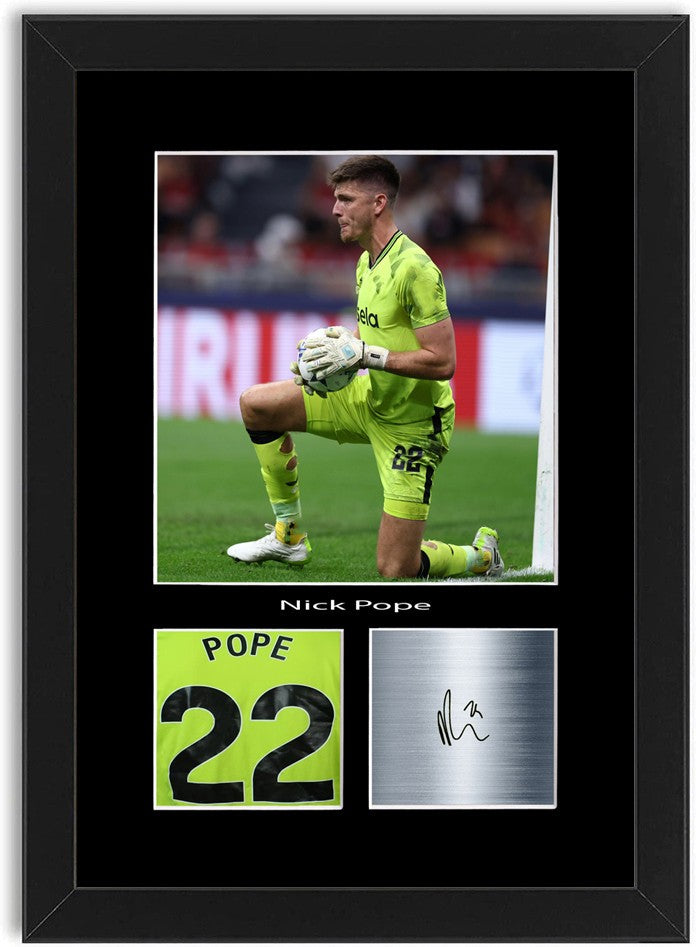 Nick Pope Football Player Poster Signed Print Photo A4 Wall Art Framed