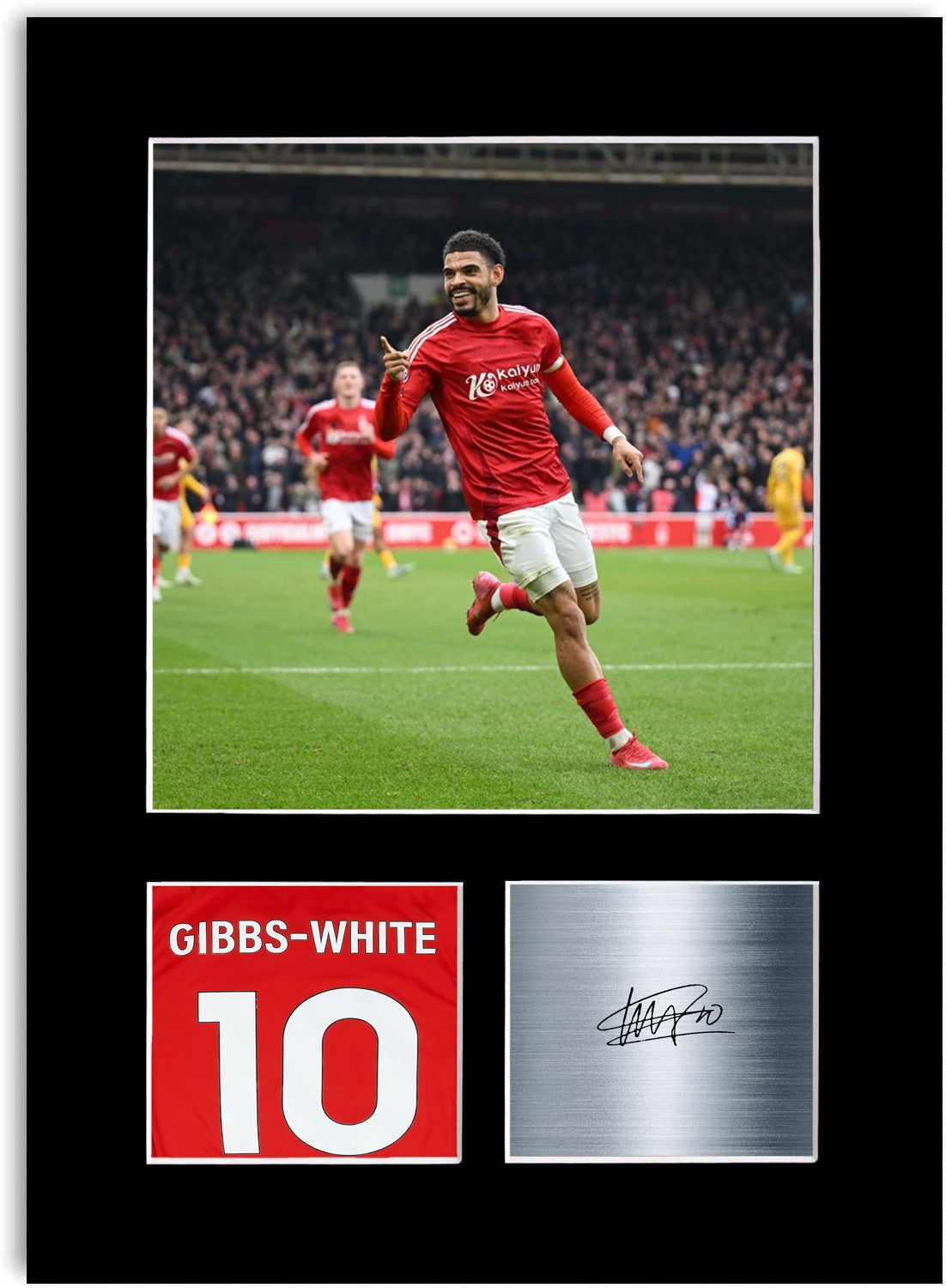 Morgan Gibbs-White Football Player Poster Signed Photo Display Mount Print A4