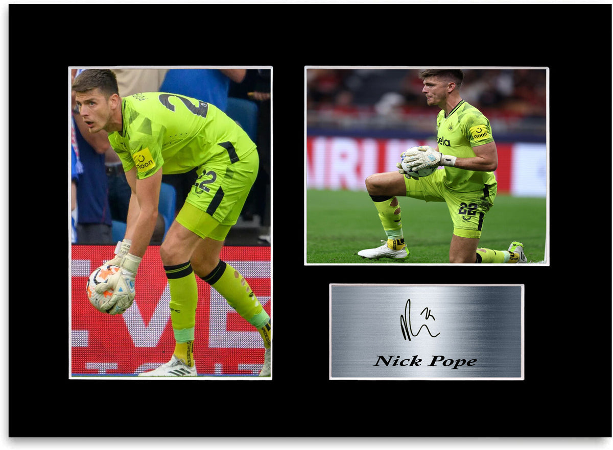 Nick Pope Newcastle Player mounted display by LJW Prints