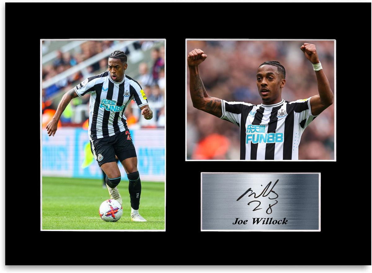 Joe Willock Newcastle Poster Printed Signed Autograph Photo Display Mount A4