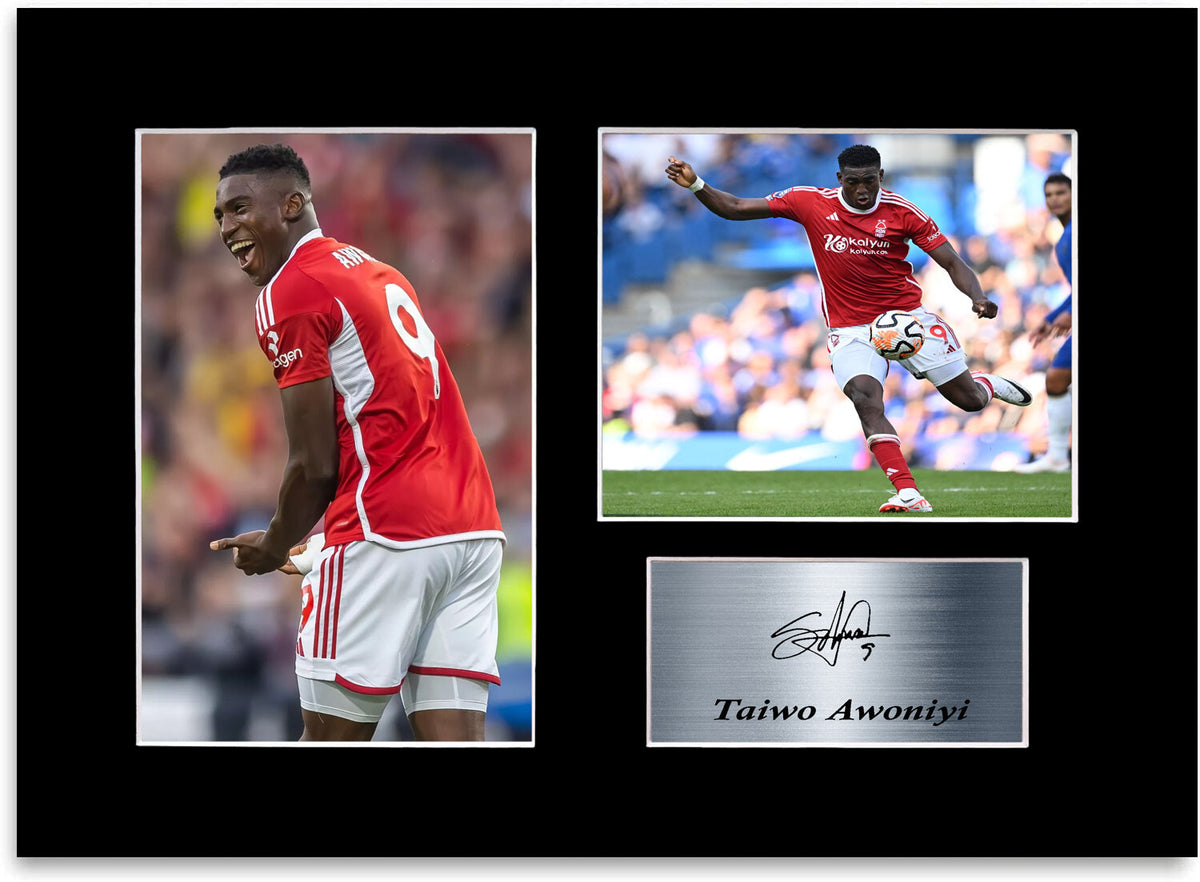 Taiwo Awoniyi Nottingham Forest Player framed print by LJW Prints