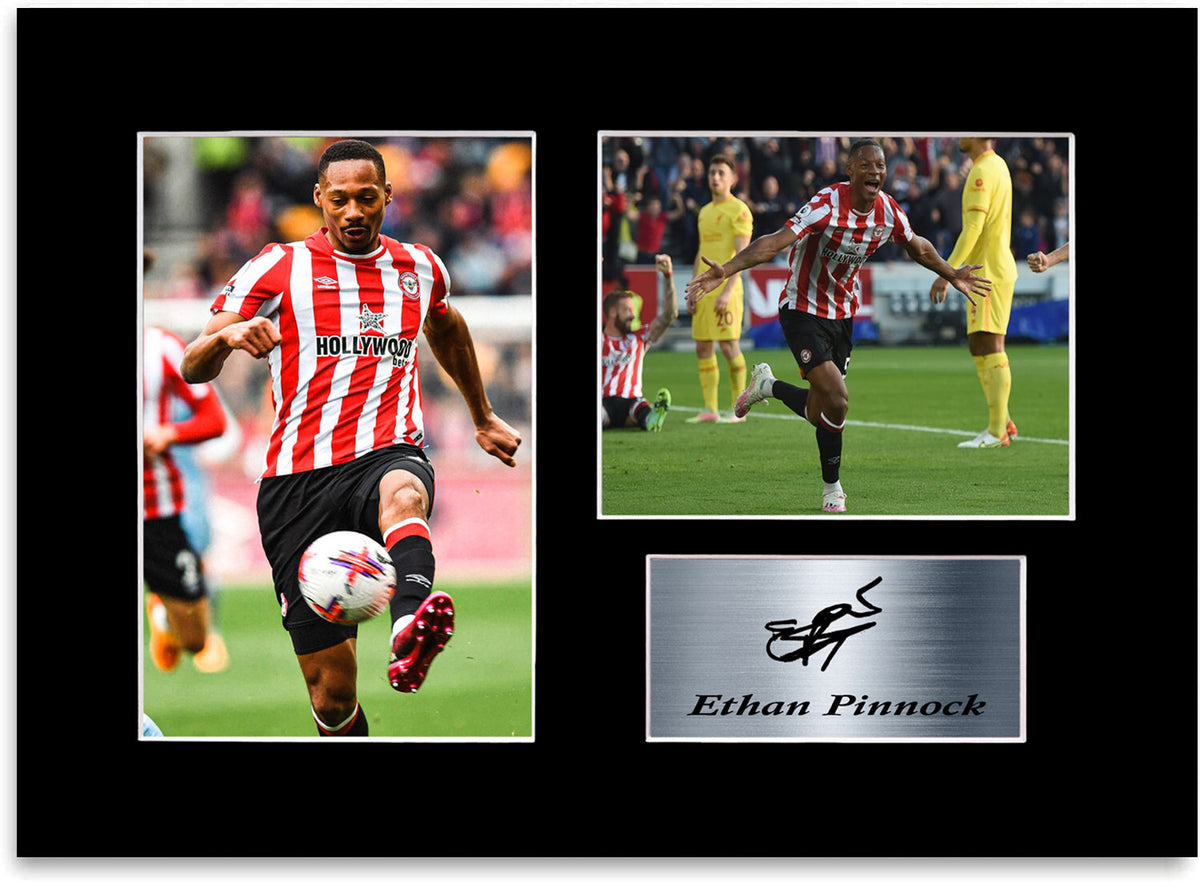 Ethan Pinnock Brentford Player framed print by LJW Prints
