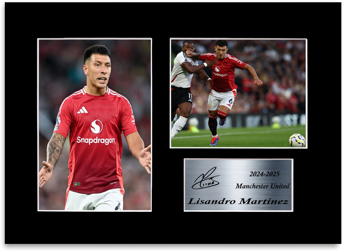 Lisandro Martinez United Player mounted display by LJW Prints