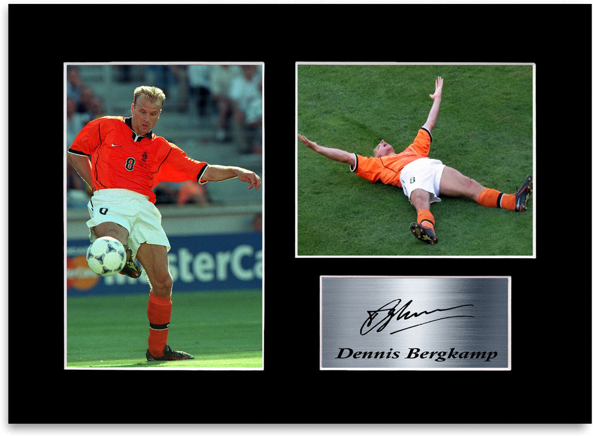Dennis Bergkamp Nederlands Player A4 Printed Signed Photo Display Gift Poster