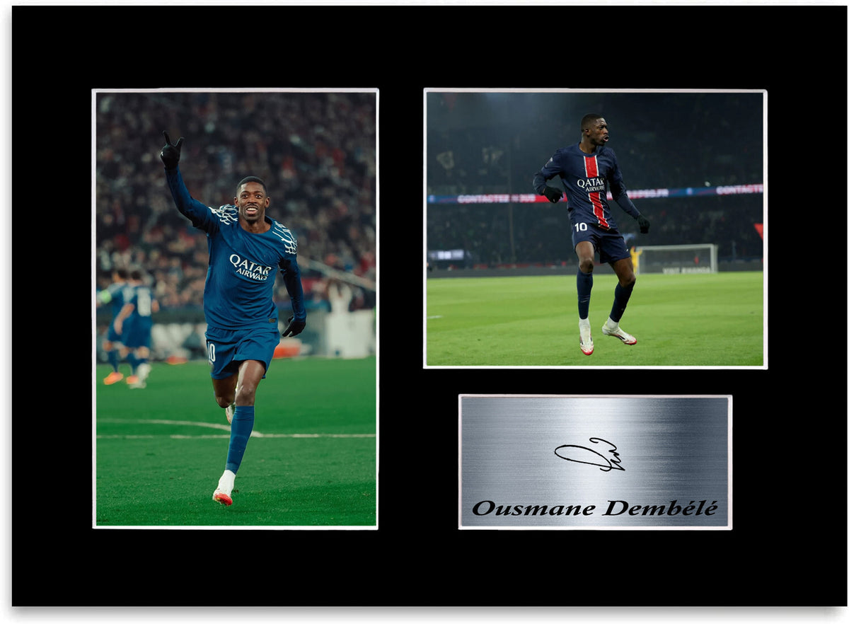 Ousmane Dembele Football Player For psg Fans mounted display by LJW Prints