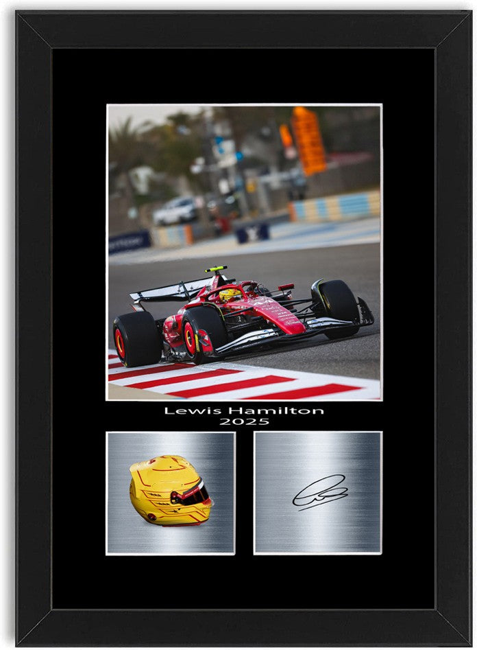 Lewis Hamilton F1 World Champion Poster Signed Print Photo A4 Wall Art Framed