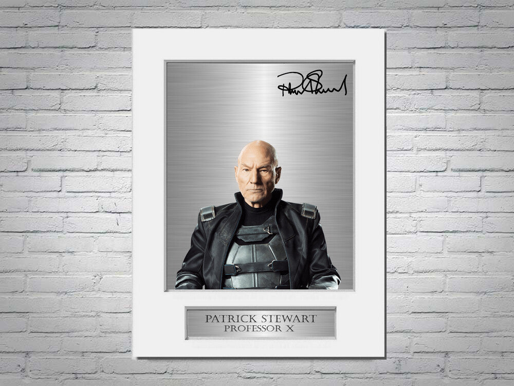 Patrick Stewart Professor X Signed Photo Display Mount A4 Gift