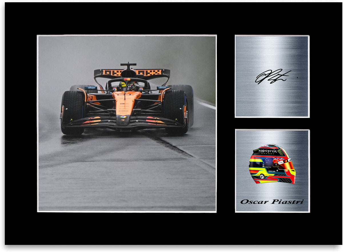Oscar Piastri 2025 For F1 Fans mounted display by LJW Prints