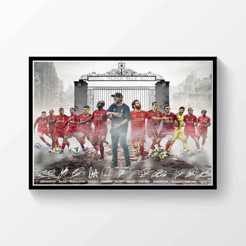 Liverpool Premier League Champions 2019 2020 Printed Poster A4 