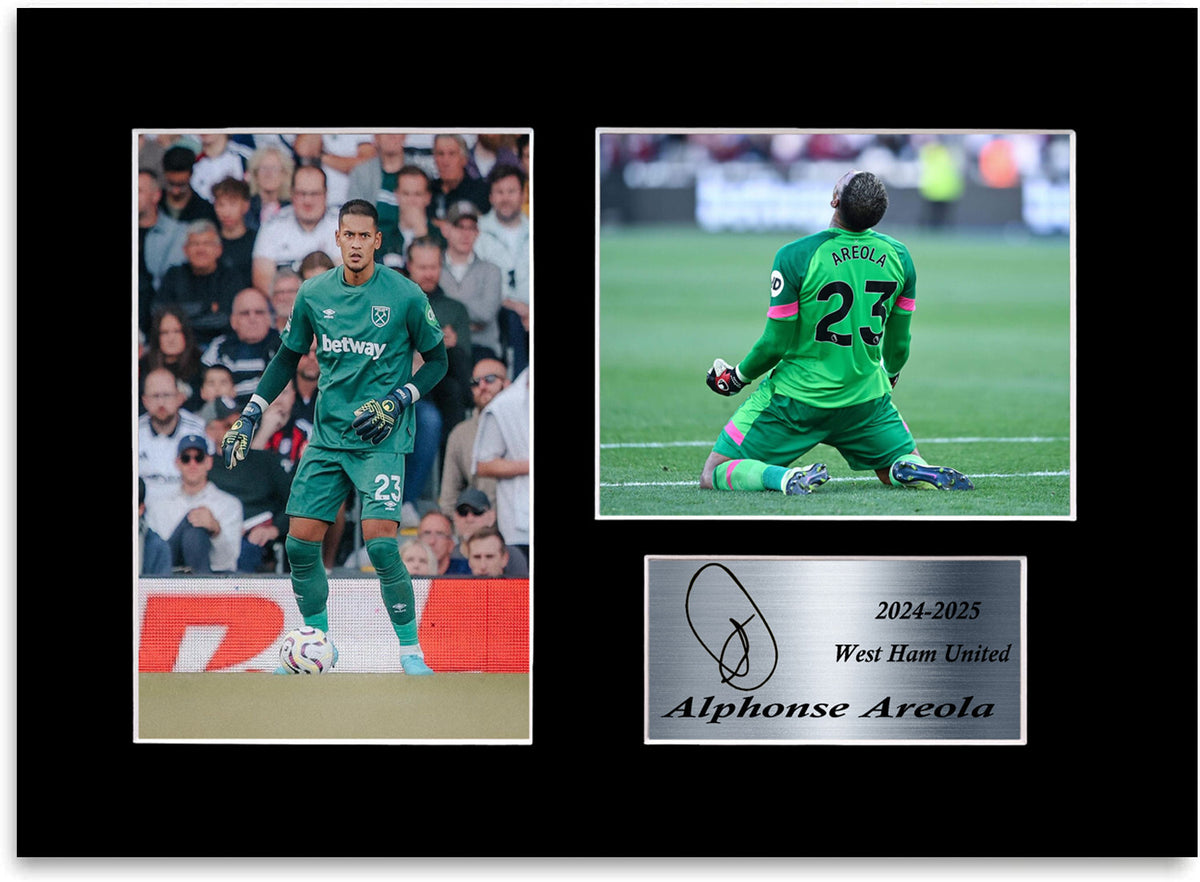 Alphonse Areola West Ham Player mounted display by LJW Prints