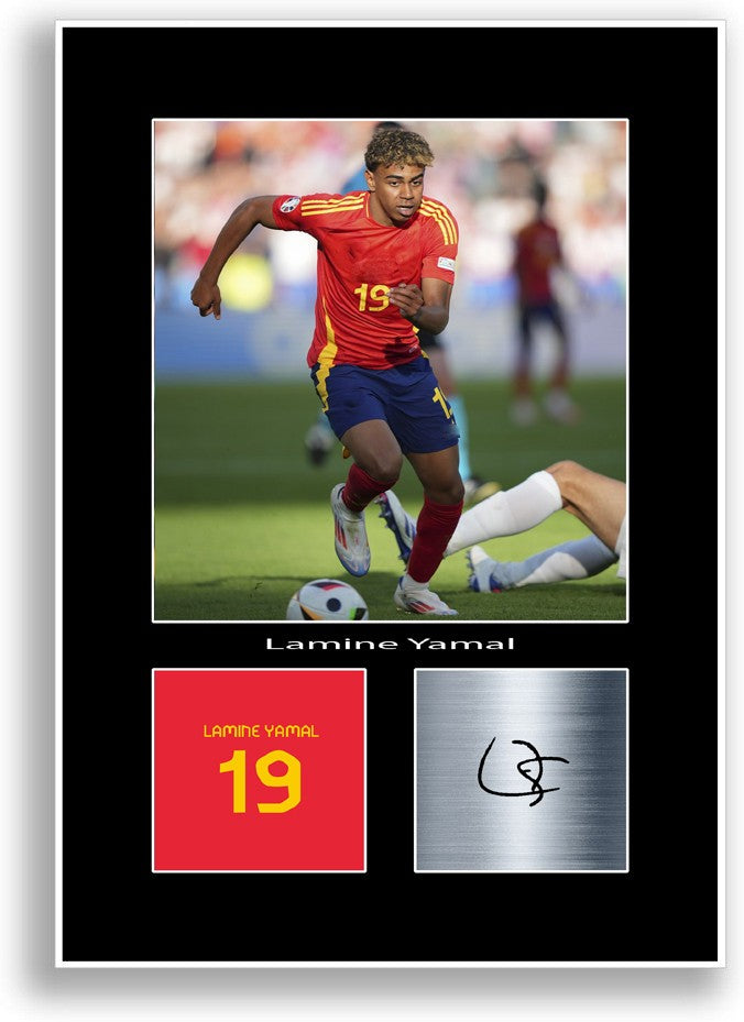 Lamine Yamal Spain Football Player Poster Print Photo A4 Wall Art 