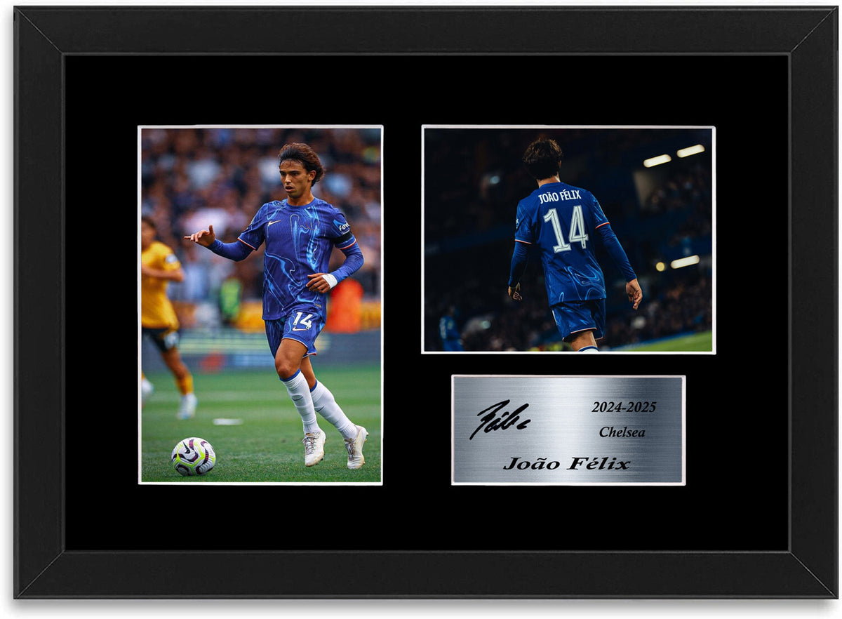 Joao Felix Chelsea Player framed print by LJW Prints