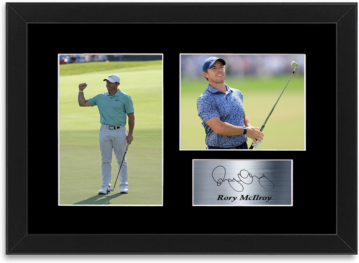 Rory McIlroy Golf Player Signed Autograph Photo Display Poster A4 Framed