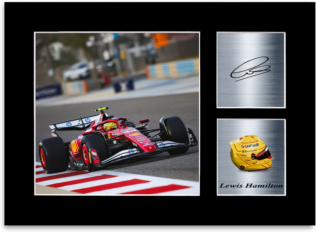 Lewis Hamilton 2025 For F1 Fans mounted display by LJW Prints