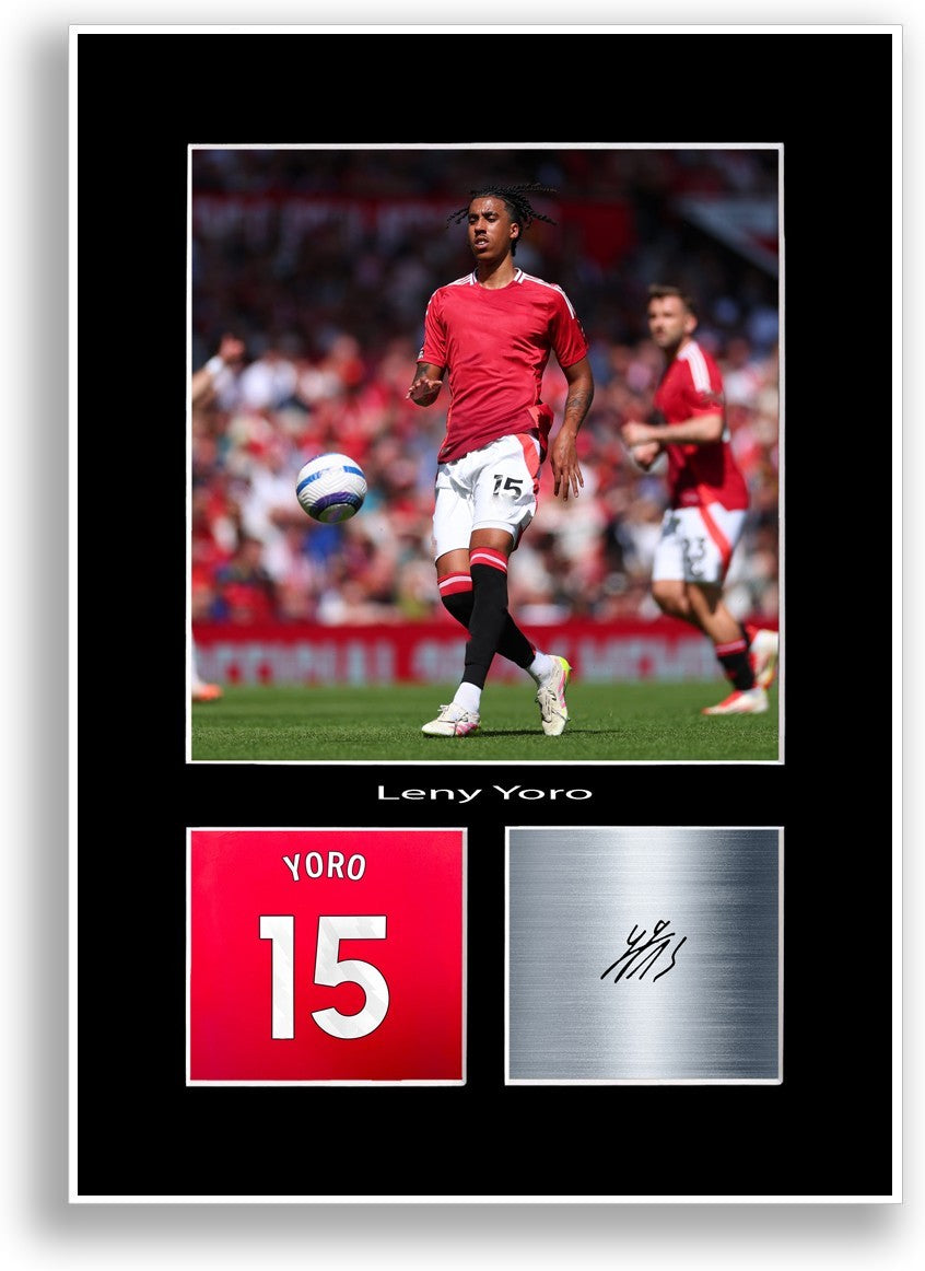 Leny Yoro Football Player Poster Signed Print Photo A4 Wall Art Gift Idea