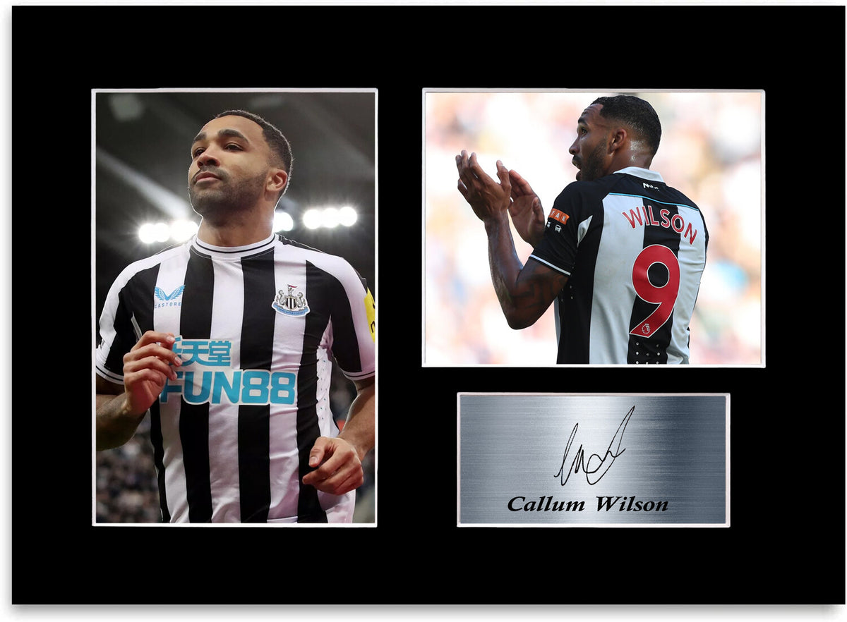 Callum Wilson Newcastle Poster Printed Signed Autograph Photo Display Mount A4