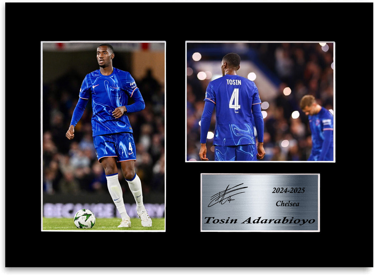 Tosin Adarabioyo Chelsea Player mounted display by LJW Prints