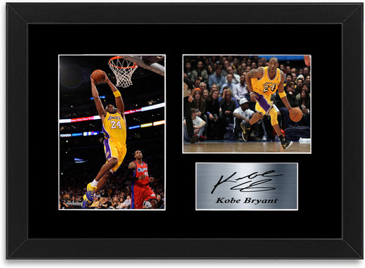 Kobe Bryant Basketball A4 Printed Signed Autograph Photo Display Mount Framed