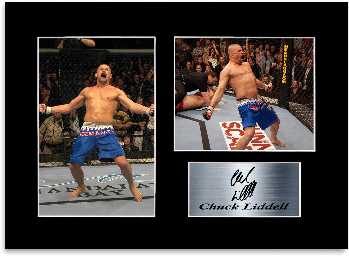 Chuck Liddell ufc champion Printed mounted display by LJW Prints