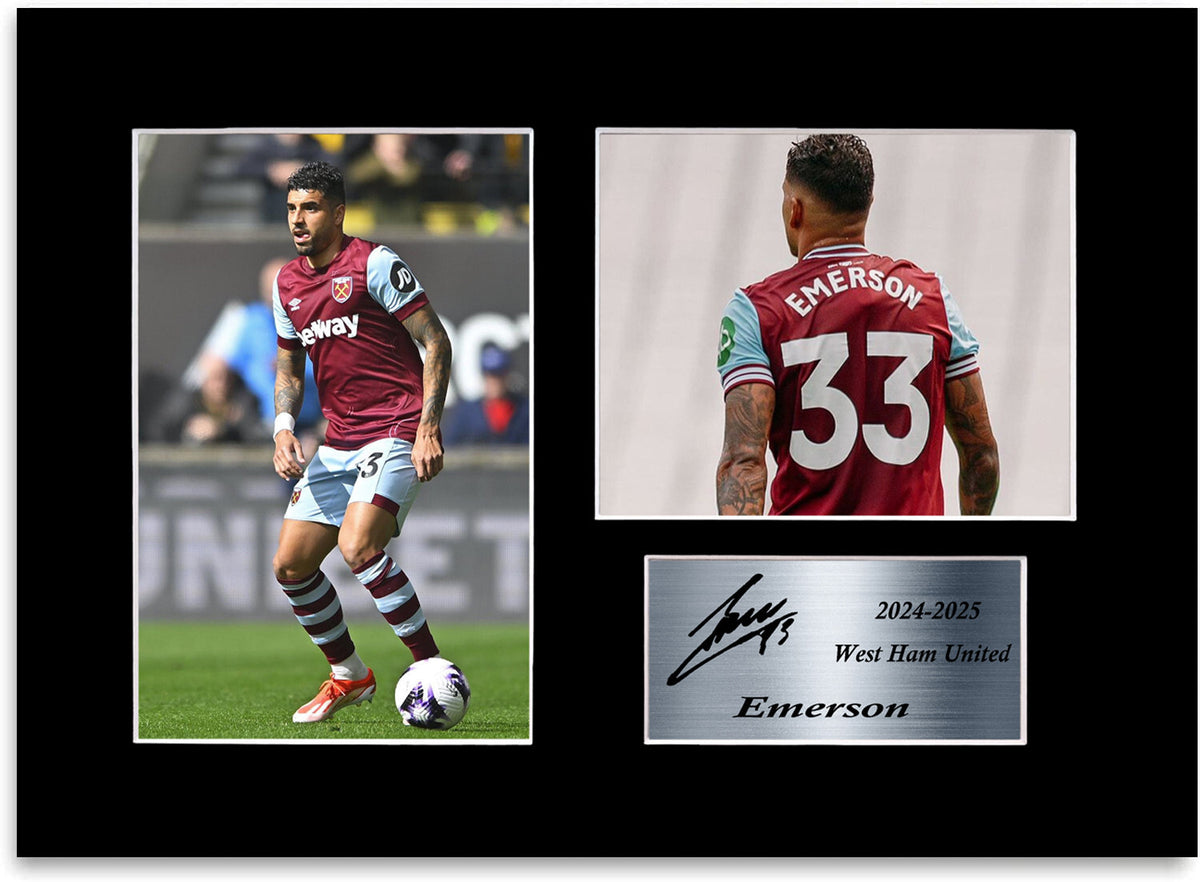 Emerson West Ham Player mounted display by LJW Prints