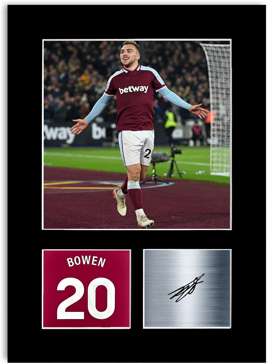 Jarrod Bowen Football Player Poster Signed Photo Display Mount Print A4 Gift