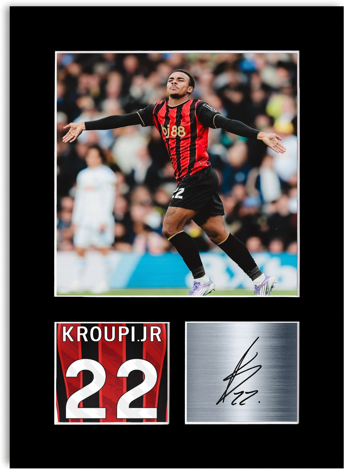 Eli Kroupi Bournemouth Printed mounted display by LJW Prints
