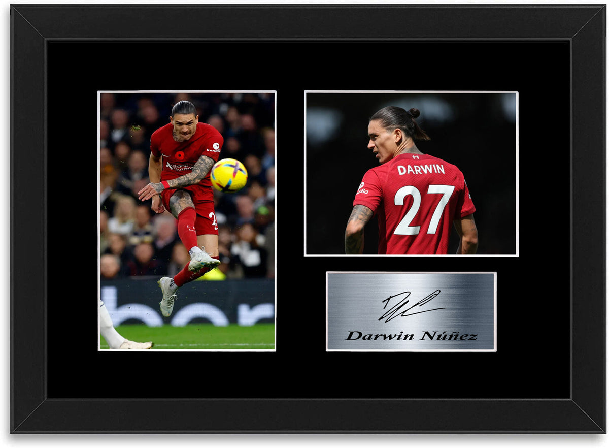 Darwin Nunez Liverpool Player framed print by LJW Prints
